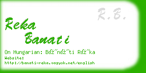 reka banati business card